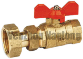 Brass Ball Valve With Flex Connector Wing Lever