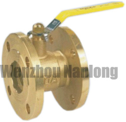 Flanged  Brass Gas Ball Valve With Steel Lever